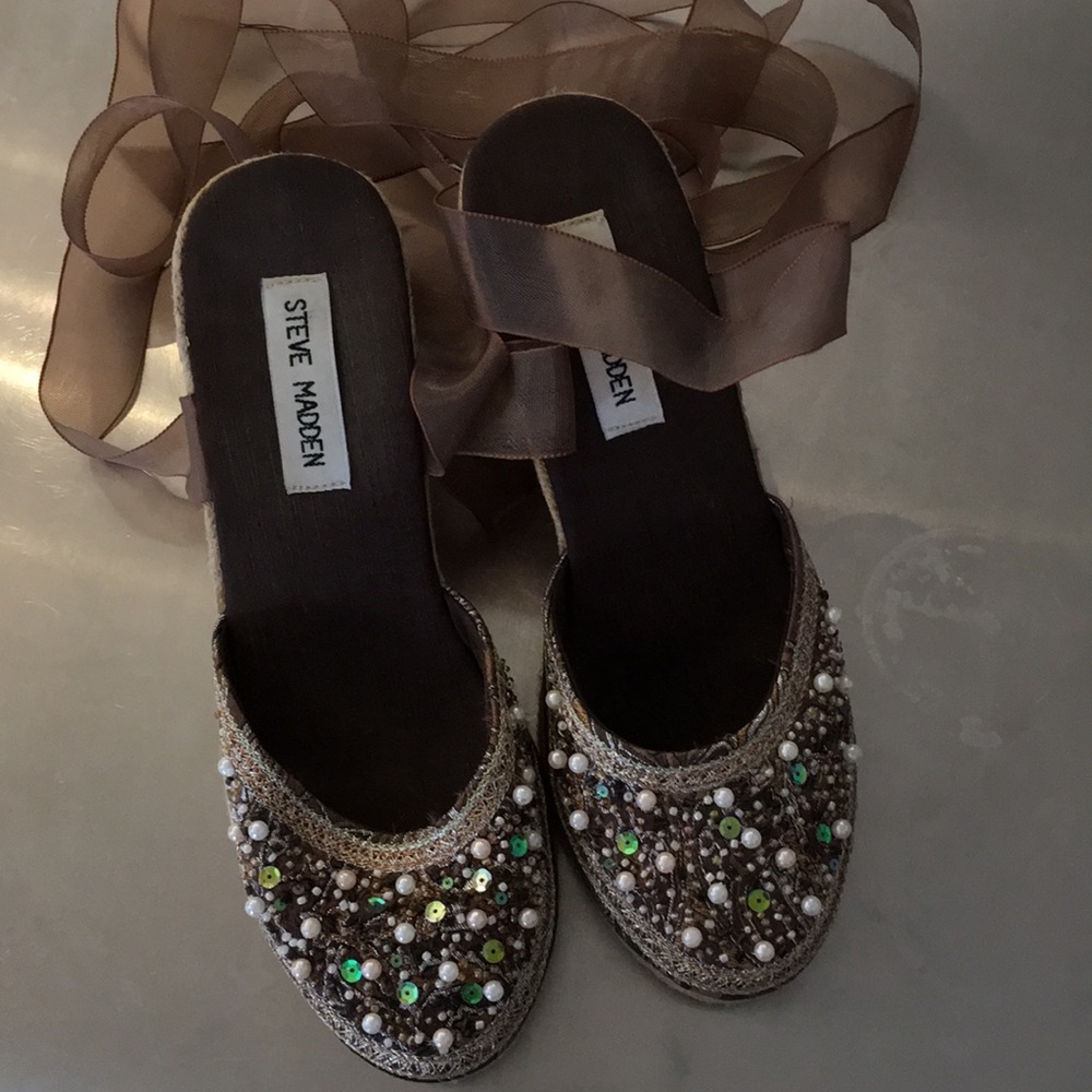 Steve Madden beaded espadrilles